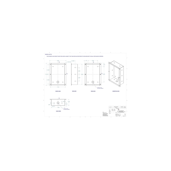 Talkaphone MOUNTING SLEEVE FOR 400/500, (2015 AND NEWER) AND 600, CALL STATIONS MS-600